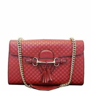 Authentic NWT Gucci Leather Chain Shoulder Bag